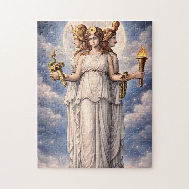 Puzzle Hécate Triple Déesse Art Lunaire Céleste – mythe (Vertical)
