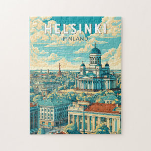 Puzzle Helsinki Finland Voyage Art Vintage