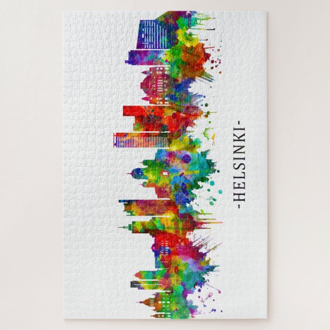 Puzzle Helsinki Finlande Skyline (Vertical)