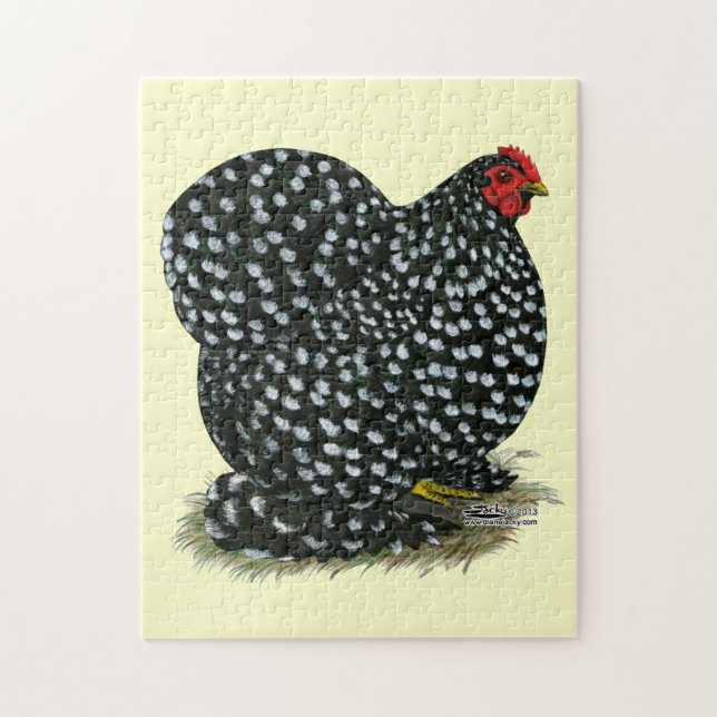 Puzzle Hen Cochin Bouché (Vertical)