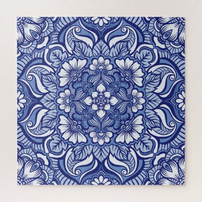 Puzzle Henné ethnique oriental Motif sans couture (Vertical)