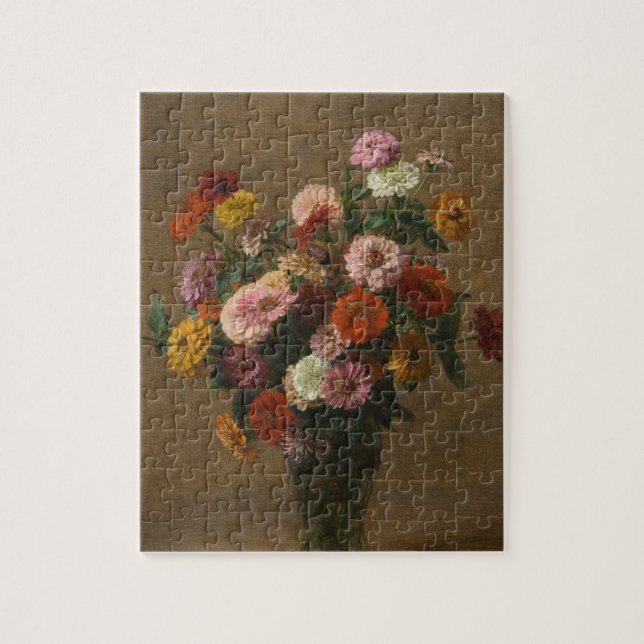 Puzzle Henri Latour - Zinnias (Vertical)