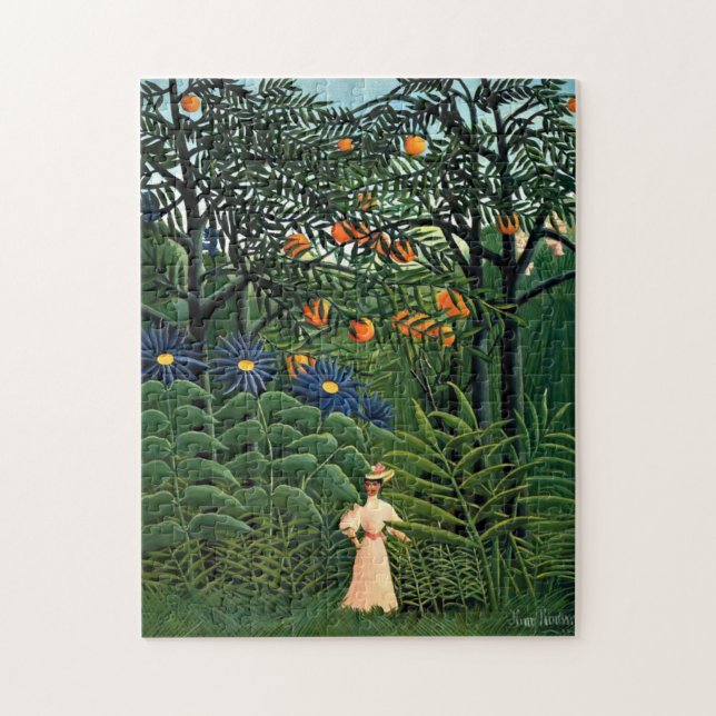 Puzzle Henri Rousseau - Une femme marche dans une forêt e (Vertical)