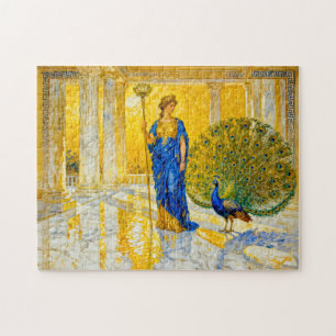 Puzzle Héra avec paon et sceptre dans le grand hall du te