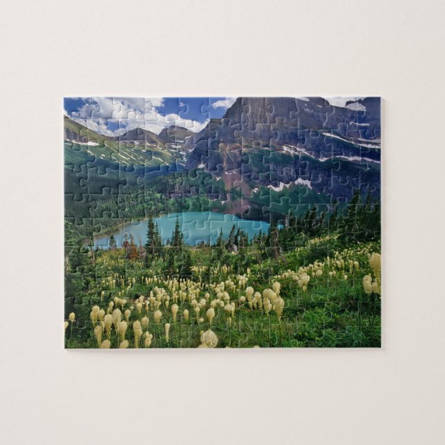 Puzzle Herbe d'ours au-dessus du lac Grinnell dans les Ma (Horizontal)
