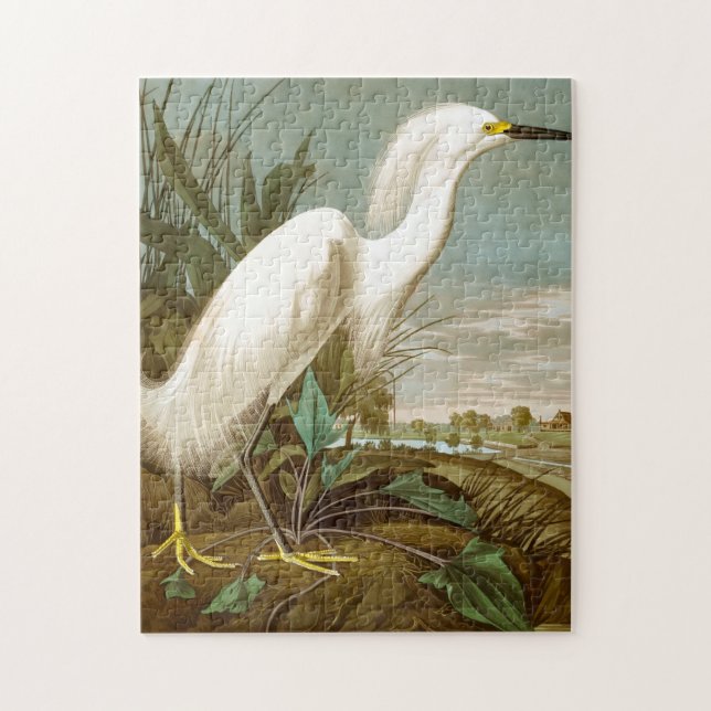 Puzzle Héron blanc par John James Audubon (Vertical)