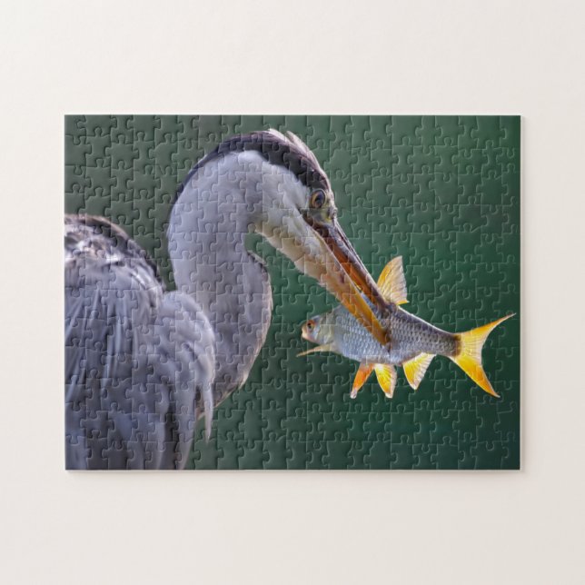 Puzzle Heron de pêche (Horizontal)