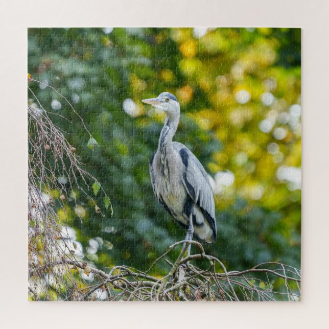 Puzzle Héron gris de l'heure d'or (Vertical)