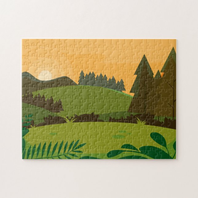 Puzzle Heure du jour dans la prairie (Horizontal)