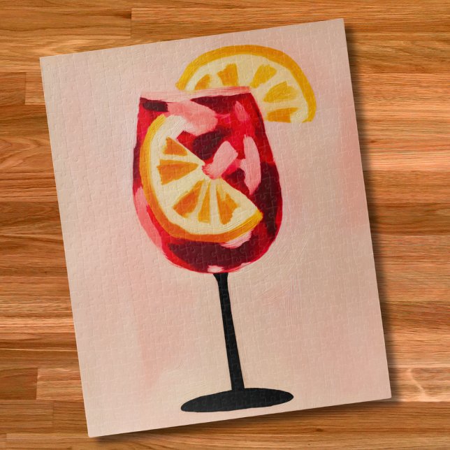Puzzle Heureuse Heure Italienne Cocktail Vintage Rétro Ab (Créateur téléchargé)