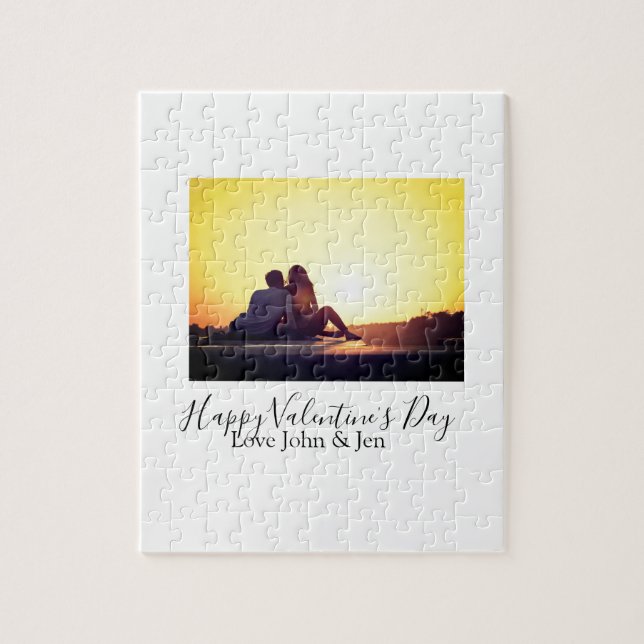 Puzzle Heureuse Sainte-Valentin amour ajouter nom photo s (Vertical)