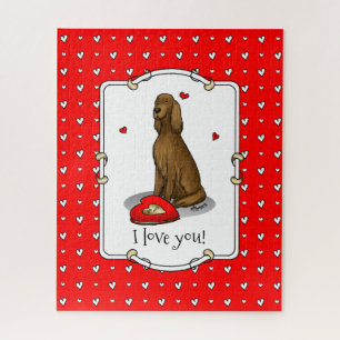Puzzle Heureuse Sainte-Valentin Be Mine Irish Setter (rou