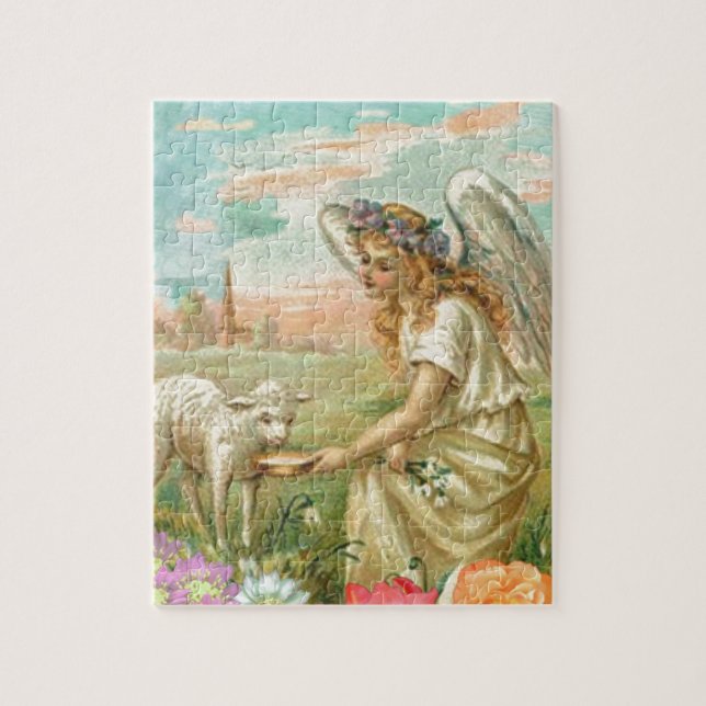 Puzzle heureux ange de pâques (Vertical)