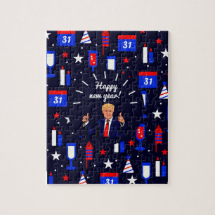 Puzzle heureux nouvel an donald trump