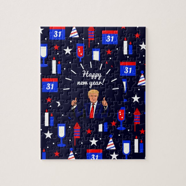 Puzzle heureux nouvel an donald trump (Vertical)