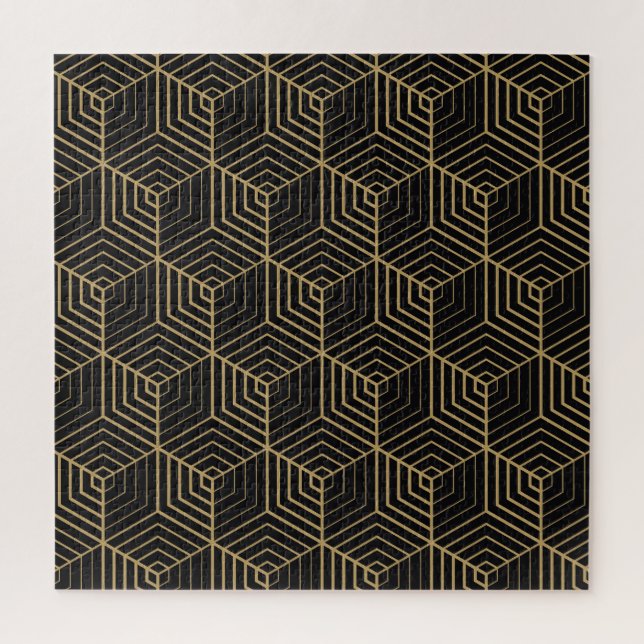 Puzzle Hexagonal Harmony : Art Déco Elegance (Vertical)