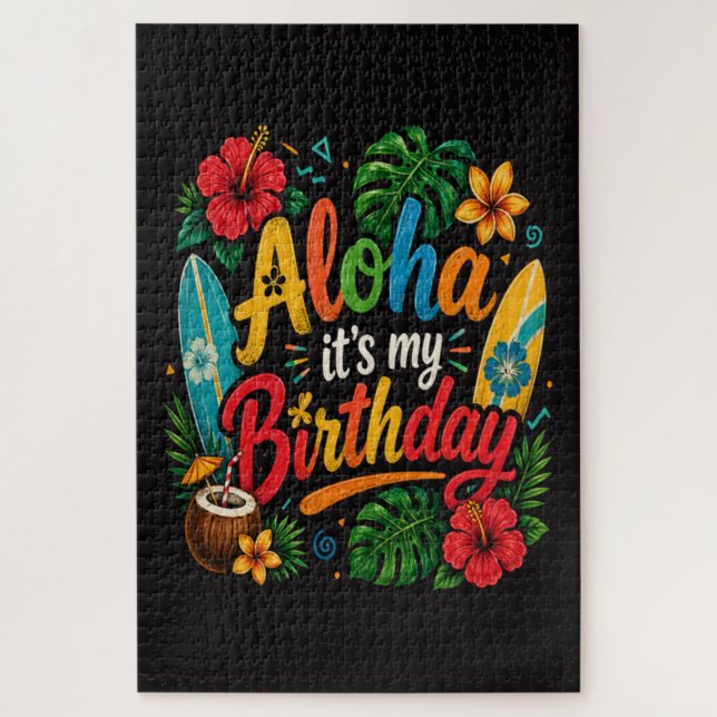 Puzzle Hibiscus Aloha Anniversaire Hawaï (Vertical)