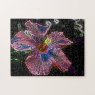 Puzzle Hibiscus électrique Fleur Art Abstrait