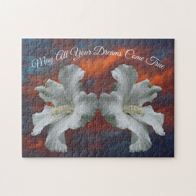 Puzzle Hibiscus Fleurs Rêves De Véritable Inspiration   (Horizontal)