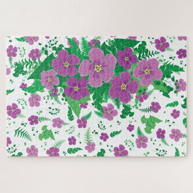 Puzzle Hibiscus pourpre (Horizontal)