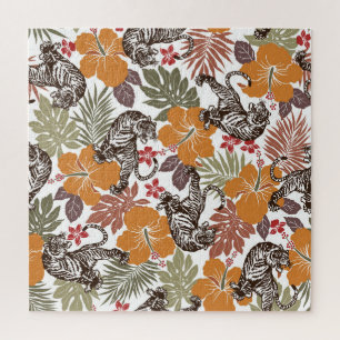 Puzzle Hibiscus Tiger, Motif exotique.