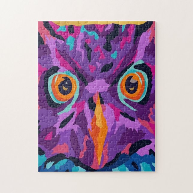 Puzzle Hibou abstrait  (Vertical)