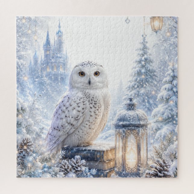 Puzzle Hibou Blanc Magie d'Hiver (Vertical)