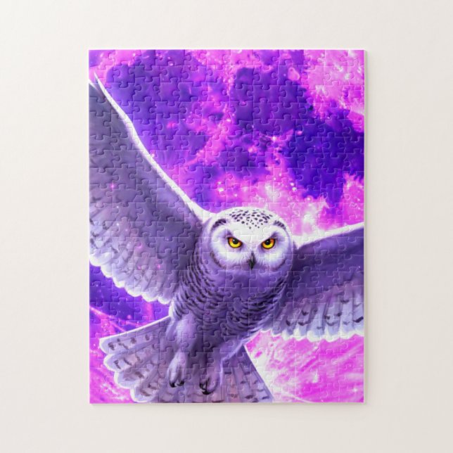 Puzzle Hibou des neiges par Purple Moon (Vertical)