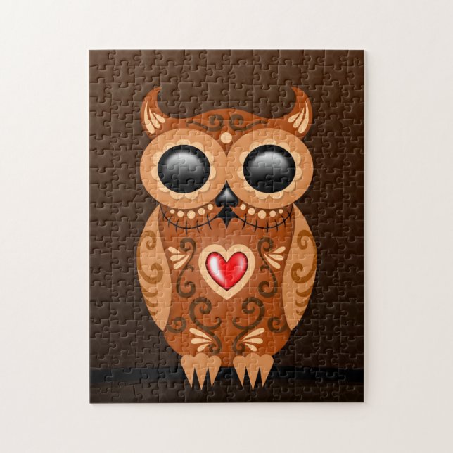 Puzzle Hibou mignon de sucre roux (Vertical)