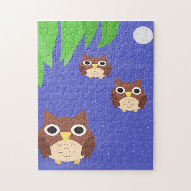 Puzzle hibou peinture art (Vertical)
