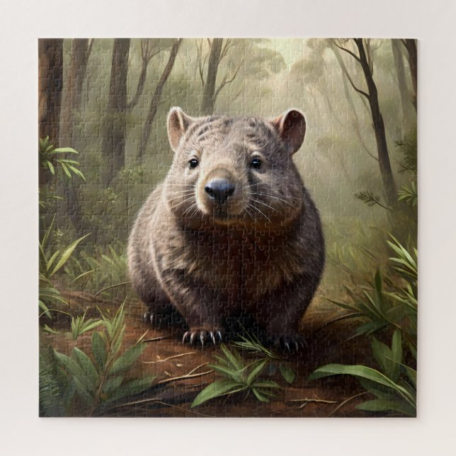 Puzzle "Hidden in the Bush : An Aussie Wombat in the Wild (Vertical)