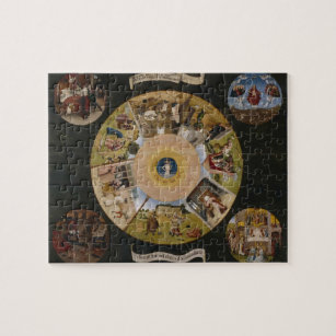 Puzzle Hieronymus Bosch- 7 péchés mortels et 4 dernières