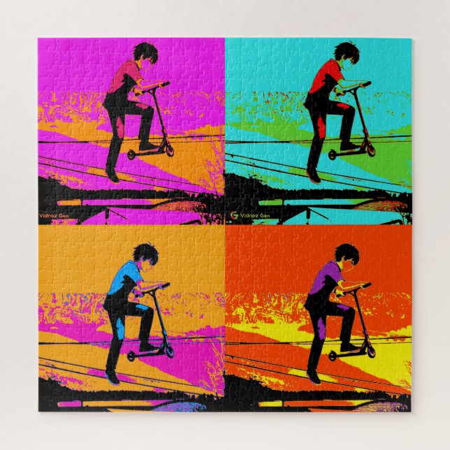 Puzzle High Flying Scooter Tricks - Stunt Scooter Rider (Vertical)