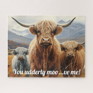 Puzzle Highland Cow Majestic Trio 16 x 20