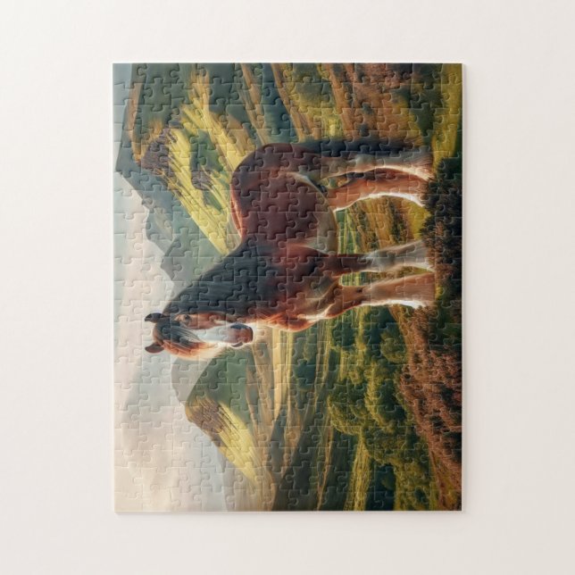 Puzzle Highlands d'Écosse cheval Clydesdale (Vertical)