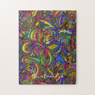Puzzle Hippie Groovy Psychedelic Design Thunder_Cove