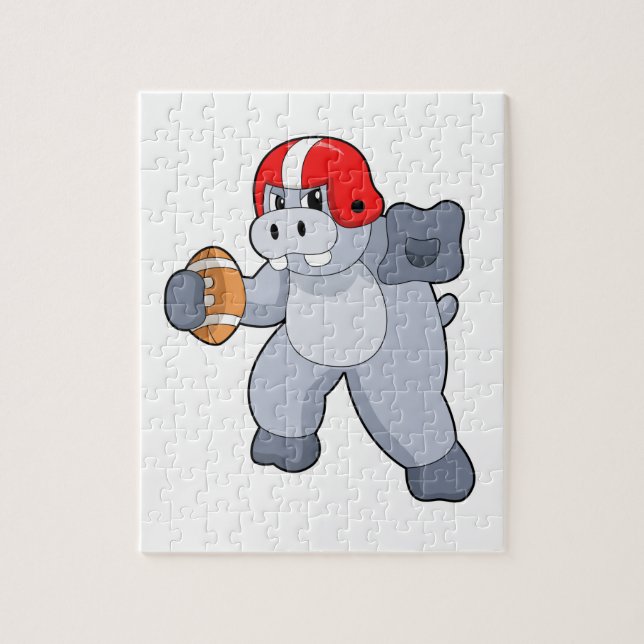Puzzle Hippo à Football Sports (Vertical)