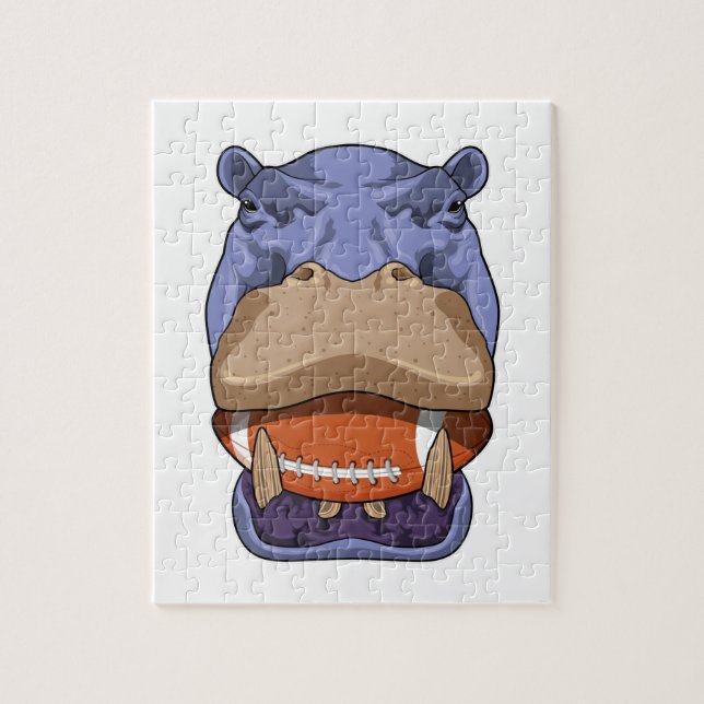 Puzzle Hippo à Football Sports (Vertical)