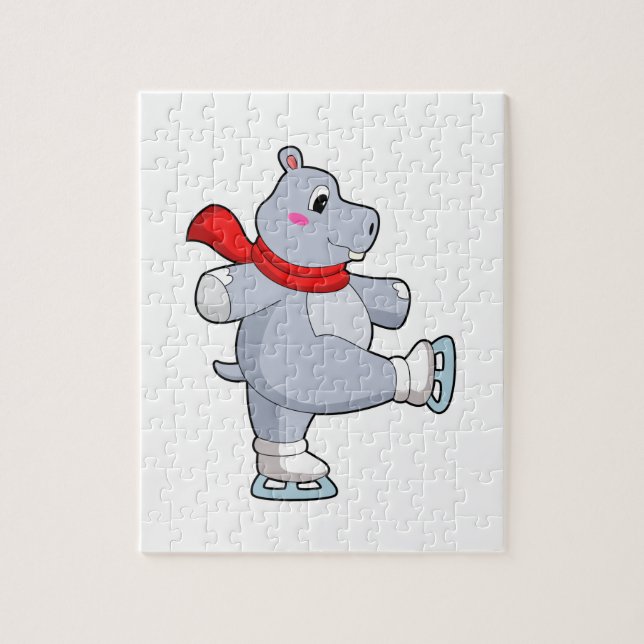 Puzzle Hippo Patinage sur glace Patins sur glace (Vertical)