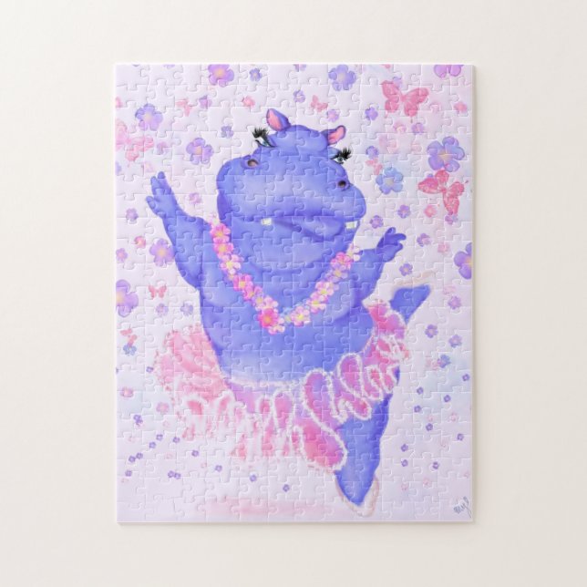 Puzzle Hippo Prima Ballerina - Amusant (Vertical)