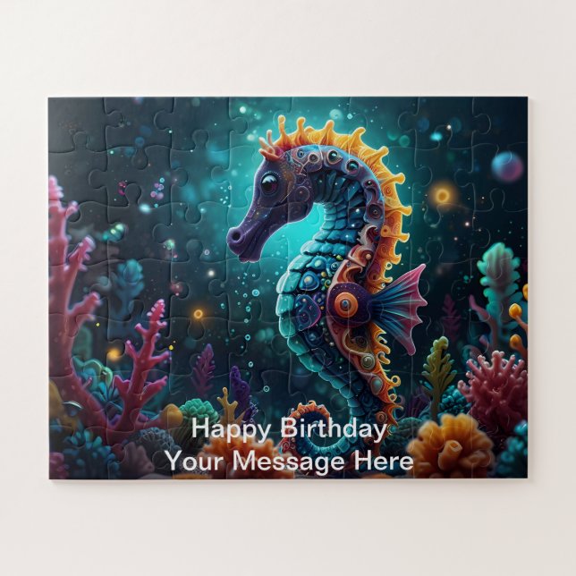 Puzzle Hippocampe sous l'aventure de la mer (Horizontal)