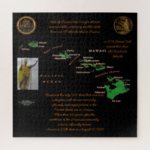 Puzzle Histoire des îles Hawaii Carte postale