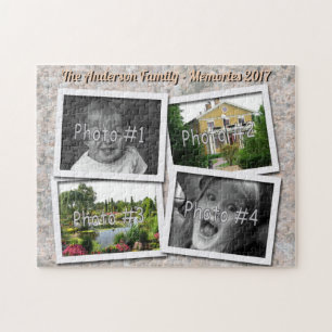 Puzzle Histoires de famille 4 x Photos personnalisées sur