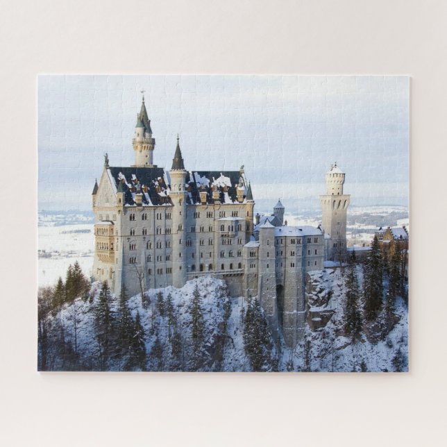 Puzzle Hiver au Château de Neuschwanstein, Allemagne Bavi (Horizontal)