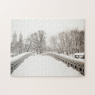 Puzzle Hiver de Central Park Romance - pont d'arc