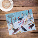 Puzzle Hiver Fun Ski de Noël Labradors<br><div class="desc">Hiver Fun Ski Noël Labradors puzzle pour la saison des fêtes! Skiing Labrador Retriever Peinture design Whimsical et drôle. Heureux chiens de Labrador Retriever aiment skier à Labrador Fancy Ski Resort! ! ! Black Labrador, Chocolate Labrador, Yellow Labrador sont tous peints sur le tableau. Ils adorent vraiment la neige et...</div>