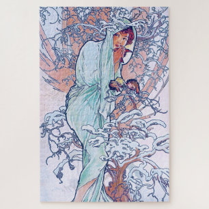 Puzzle Hiver (Quatre Saisons), Alphonse Mucha