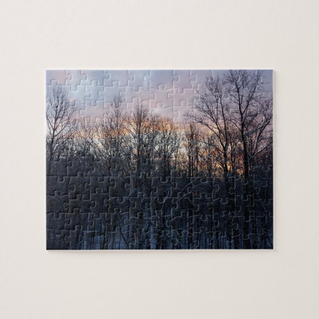 Puzzle Hiver Sunrise I Pastel Paysage naturel (Horizontal)