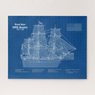 Puzzle HMS Bounty - Plan directeur des navires ABD