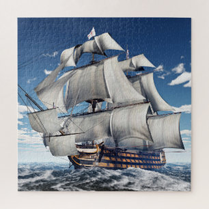 Puzzle HMS Victory, illustration 3D générée par ordinateu
